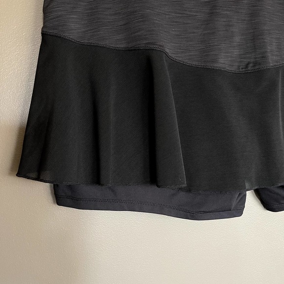 Lole Ace Skort Black‎ Grey Size Medium Tennis Running Golf Gym Skirt Shorts - Picture 9 of 12